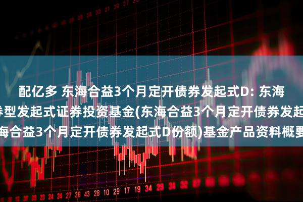 配亿多 东海合益3个月定开债券发起式D: 东海合益3个月定期开放债券型发起式证券投资基金(东海合益3个月定开债券发起式D份额)基金产品资料概要
